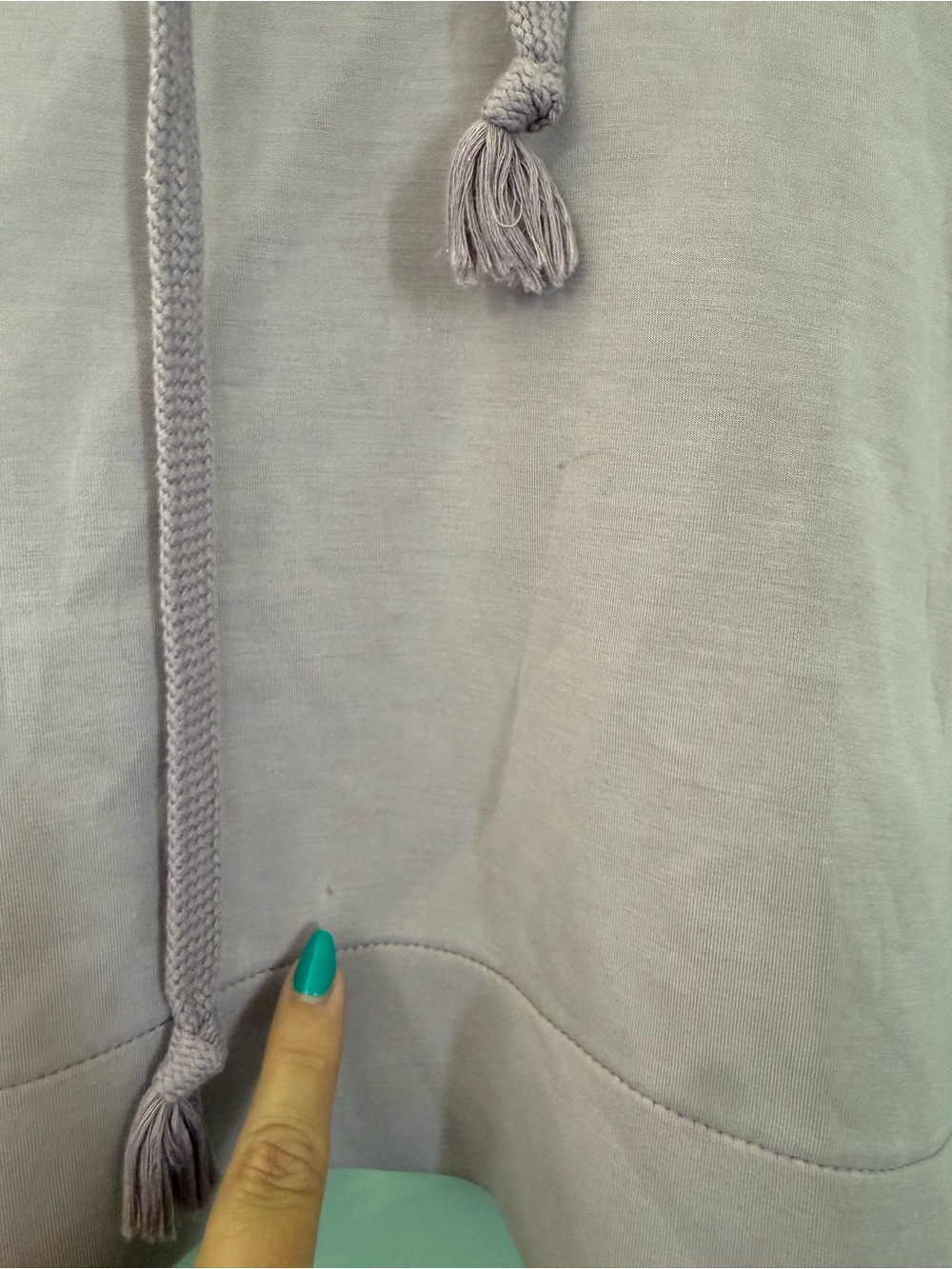 Cropped Hooded Sweatshirt - Dusty Lavender - Picture 3 of 6